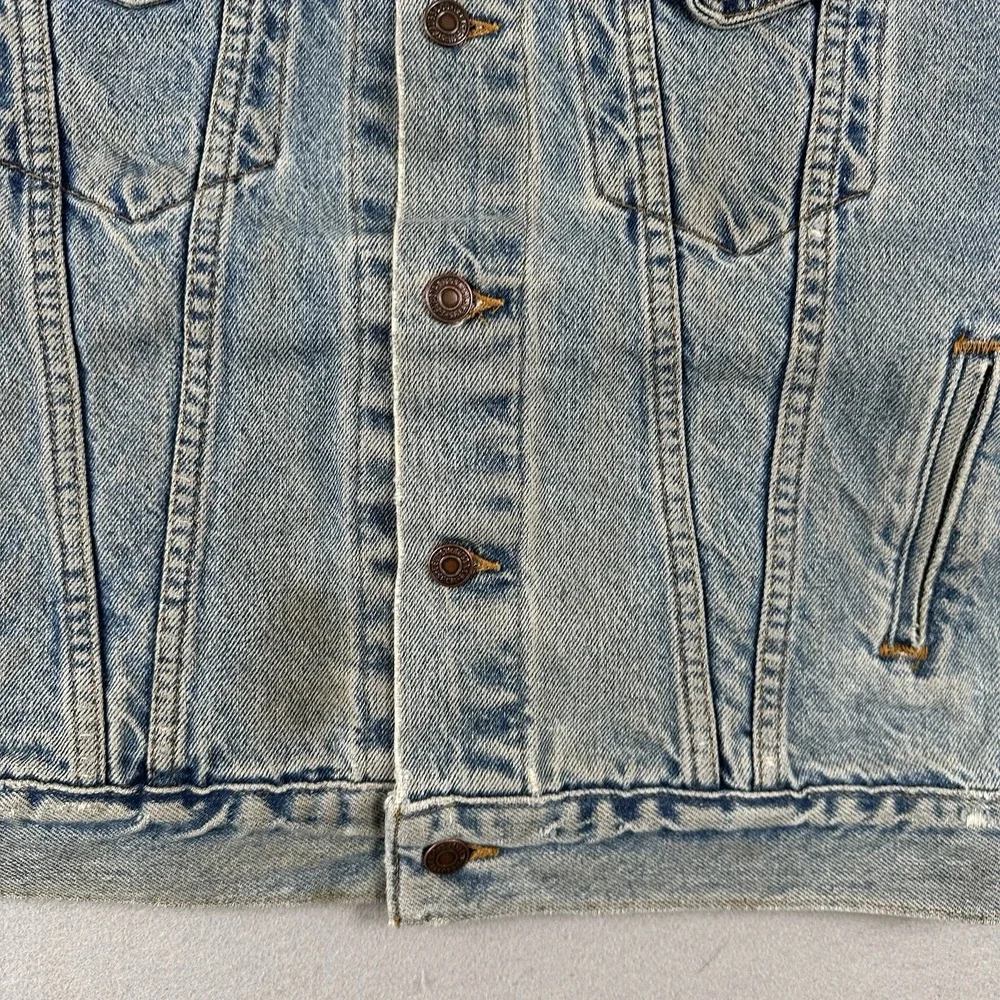 Levi's Denim Trucker Jacket Women's Large Blue 1984 Distressed Workwear 57510